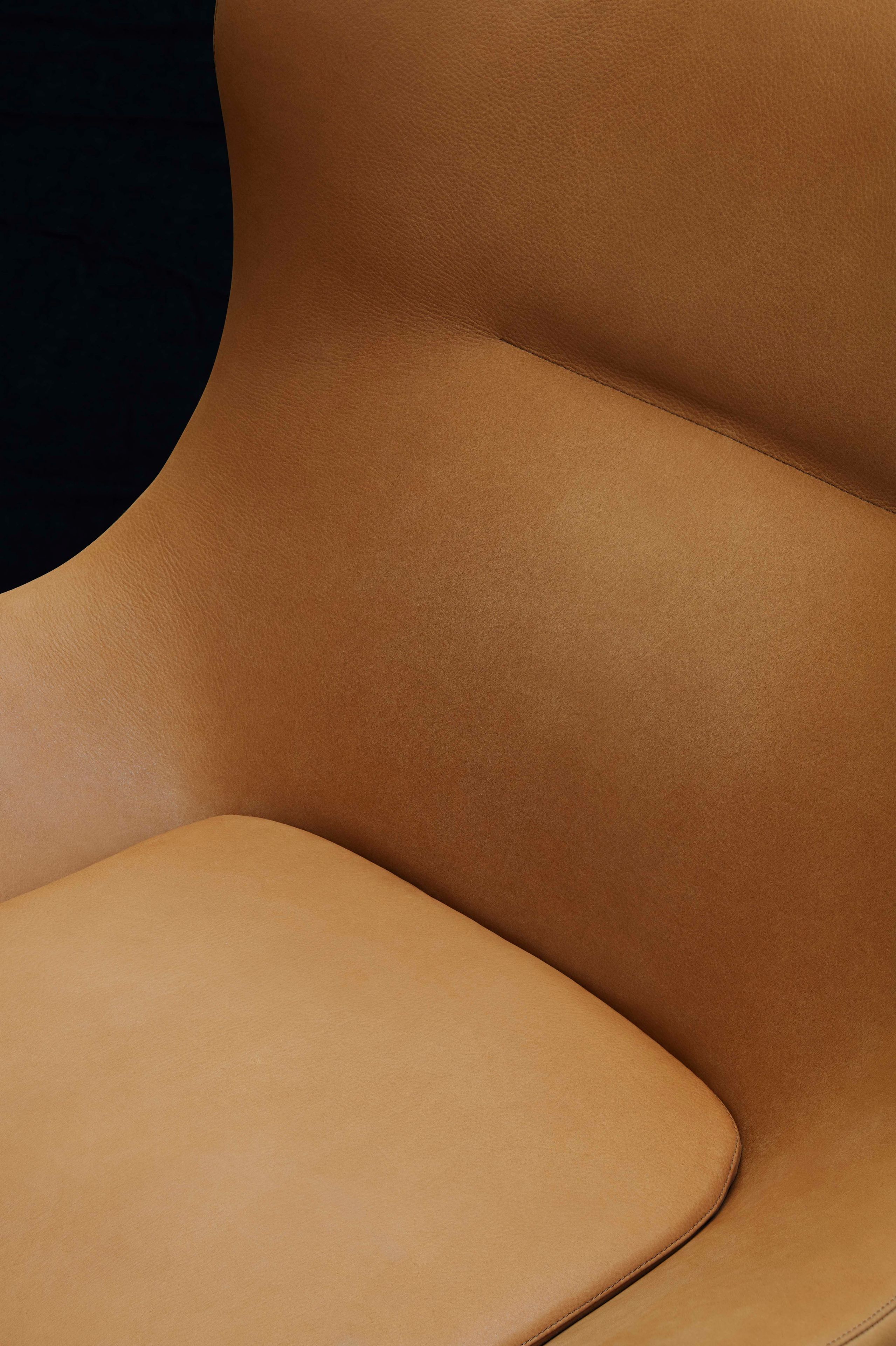 Кожаное вращающееся кресло с подлокотниками Living Divani OOLONG ARCH-00134553