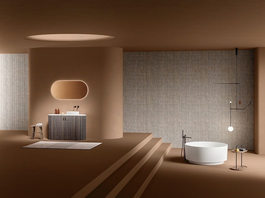 Овальное зеркало со встроенным освещением для ванной комнаты Inbani слой ARCH-00038871 - Вид №4