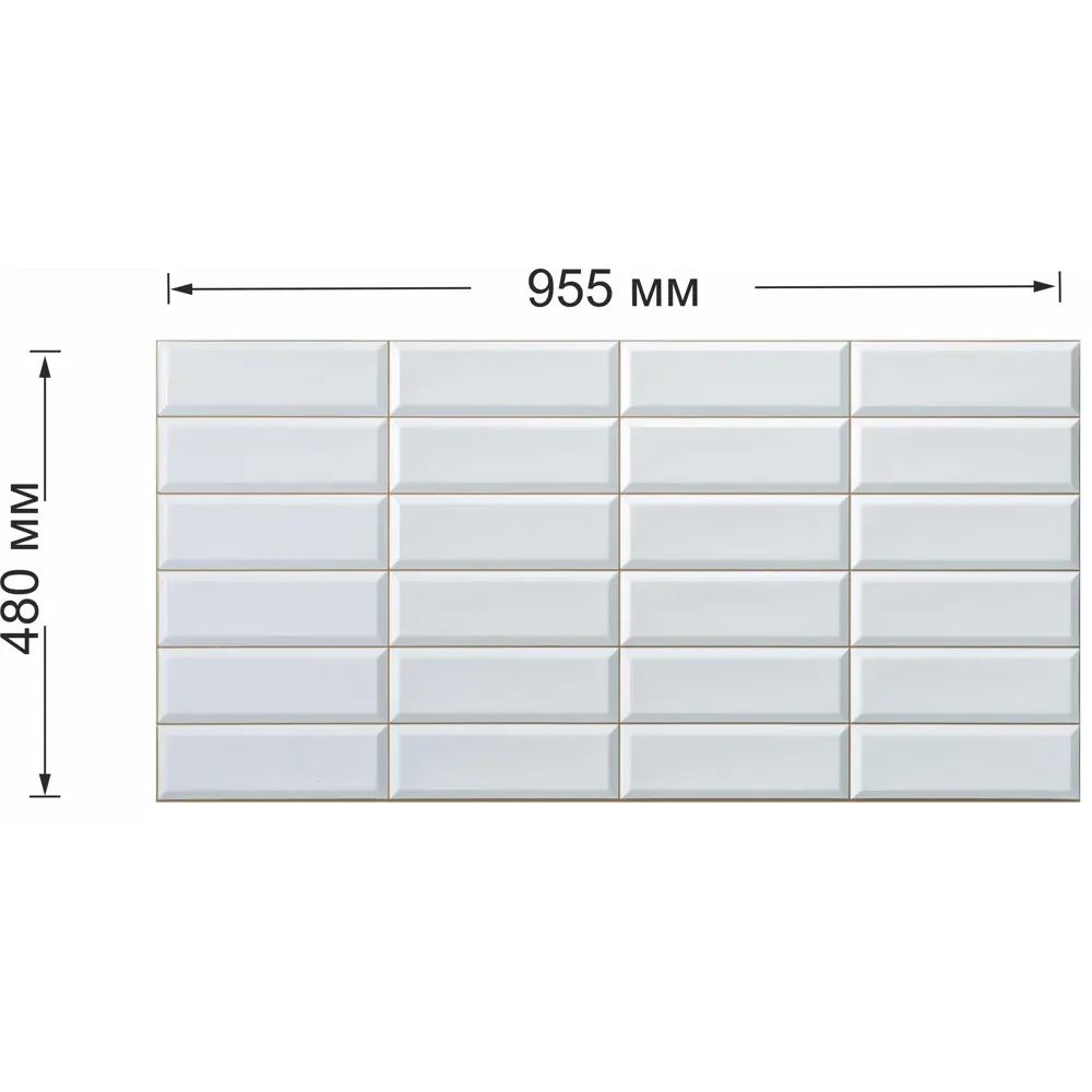 Панель ПВХ бело-бежевый 3x957x482 мм 0.47 м² 89457242 STLM-2131355 Santreyd  - Вид №4