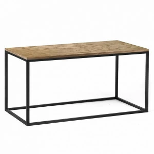 Журнальный столик прямоугольный темный дуб с черными ножками 80 см Darmian black INTELLIGENT DESIGN  260837 Коричневый