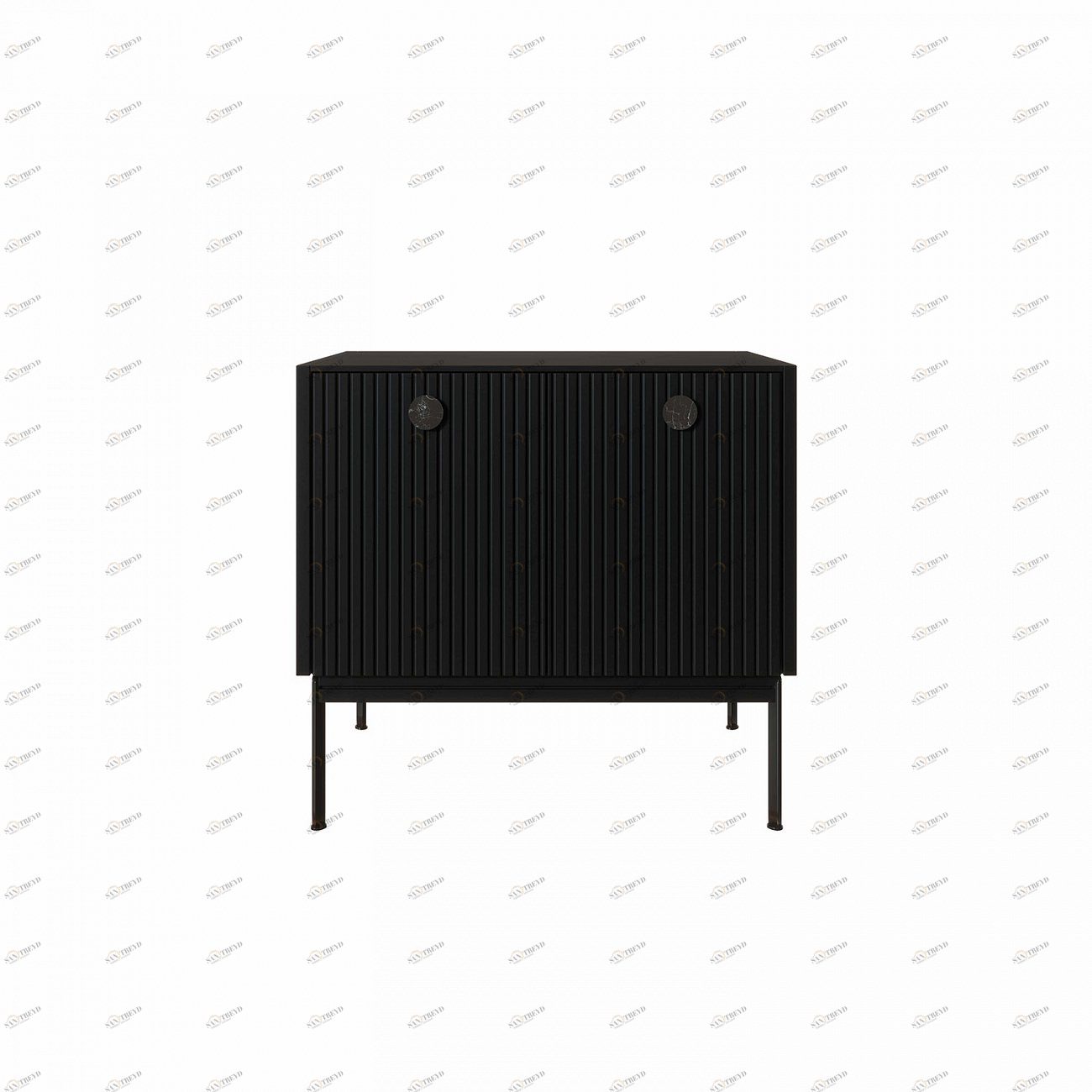 Тумба с двумя ящиками 61х64 см черная Land BRAGIN DESIGN LIVING 00-3862479 Черный