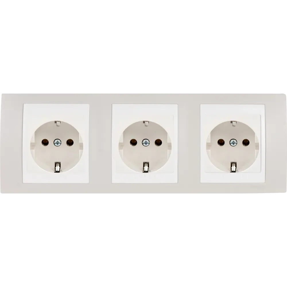 Рамка для розеток и выключателей Systeme Electric Unica 3 поста, цвет песчаный/бежевый 10170644 STLM-2008748 - Вид №2