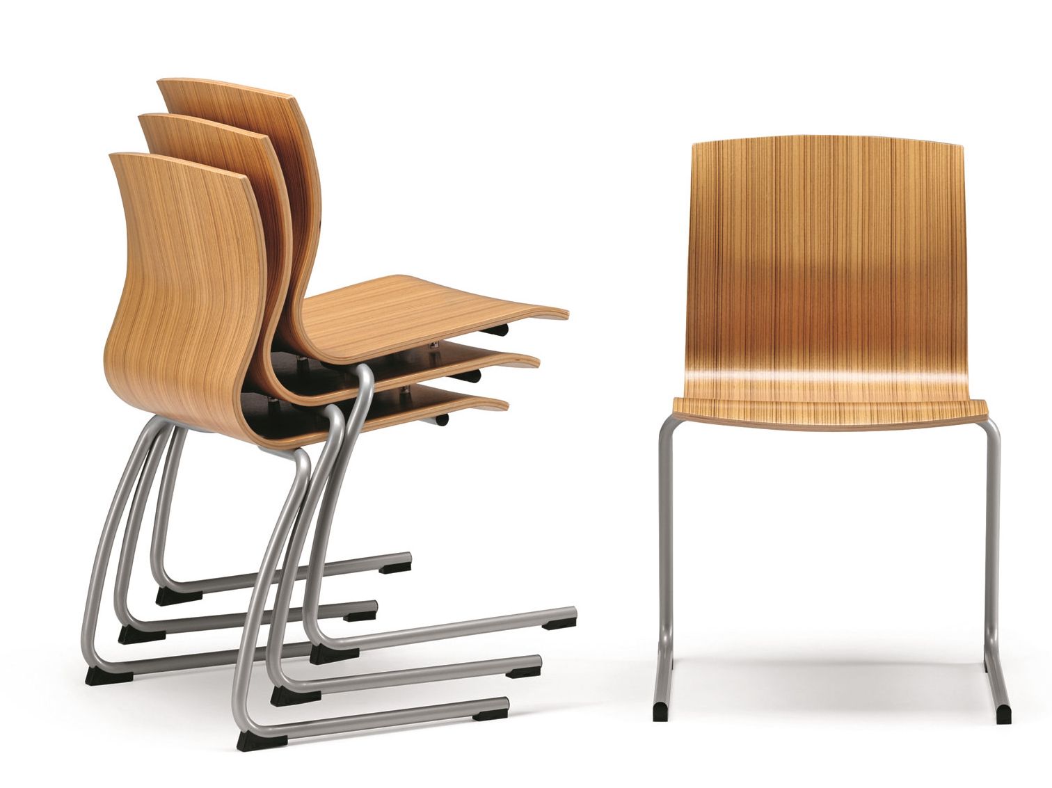 Многослойный консольный штабелируемый стул с подлокотниками TALIN Webwood ARCH-00009218