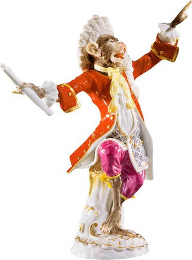 10545936 Meissen Фигурка 17,5см "Дирижер" "Обезьяний оркестр" Фарфор 