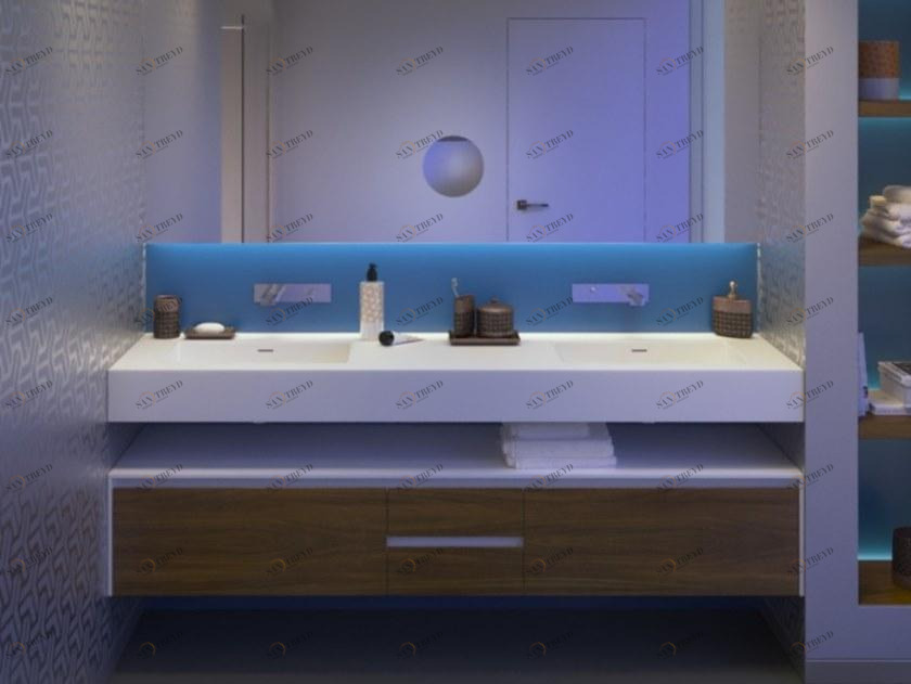 Sysdsk Подвесная раковина настенная овальная MOMA Design  белая 