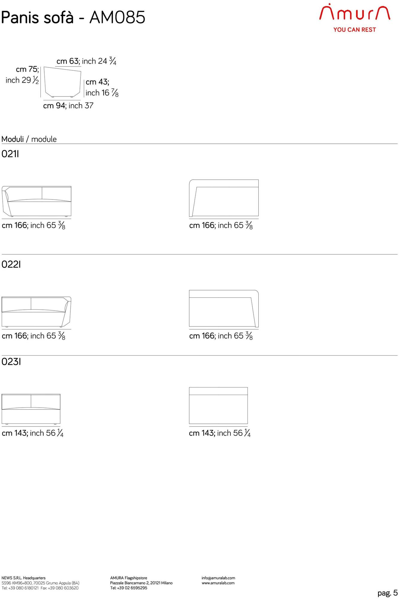 AMURA Модульный диван Panis Am085.057+022 - Вид №10