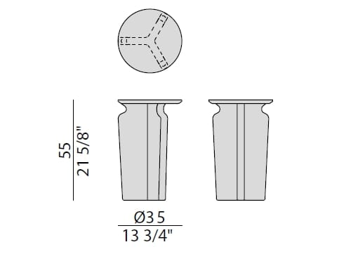 Круглый журнальный столик из грецкого ореха Porada двадцать четыре ARCH-00010518 - Вид №2
