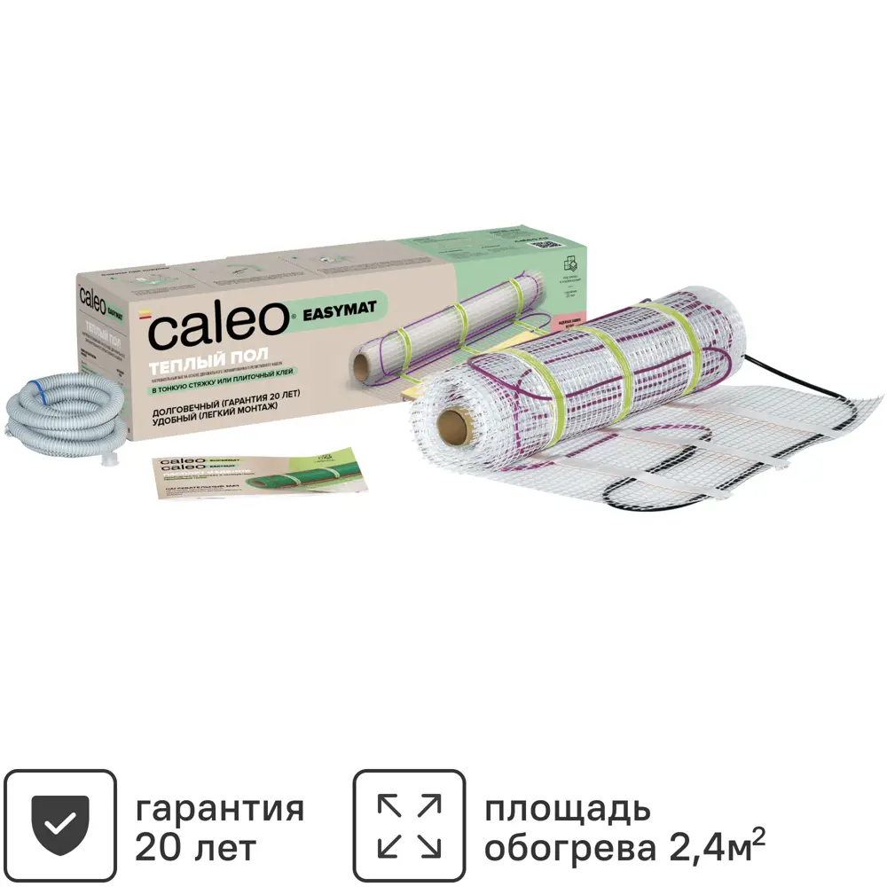 Нагревательный мат для тёплого пола Caleo Easymat 2.4 м2 336 Вт STLM-2014676