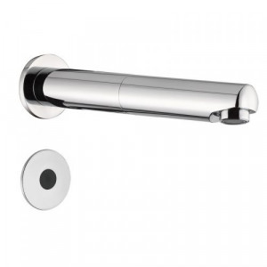 2580 Idral Электронный смеситель для раковины / мойки серии ONE с инфракрасным датчиком для монтажа на стены из гипсокартона. Работает от батареи