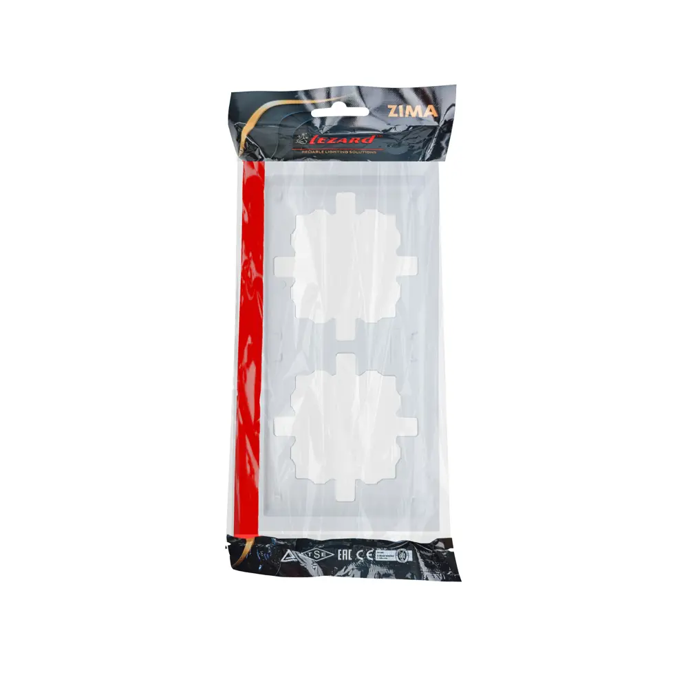 Рамка Lezard Zima для розеток и выключателей - 2 поста, белая 89398398 STLM-1574299 - Вид №3