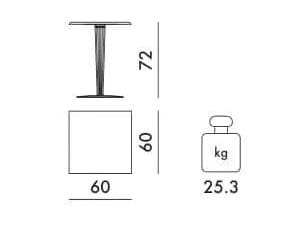 Квадратный стол с меламиновой столешницей Kartell TOP TOP ARCH-00002106 - Вид №7