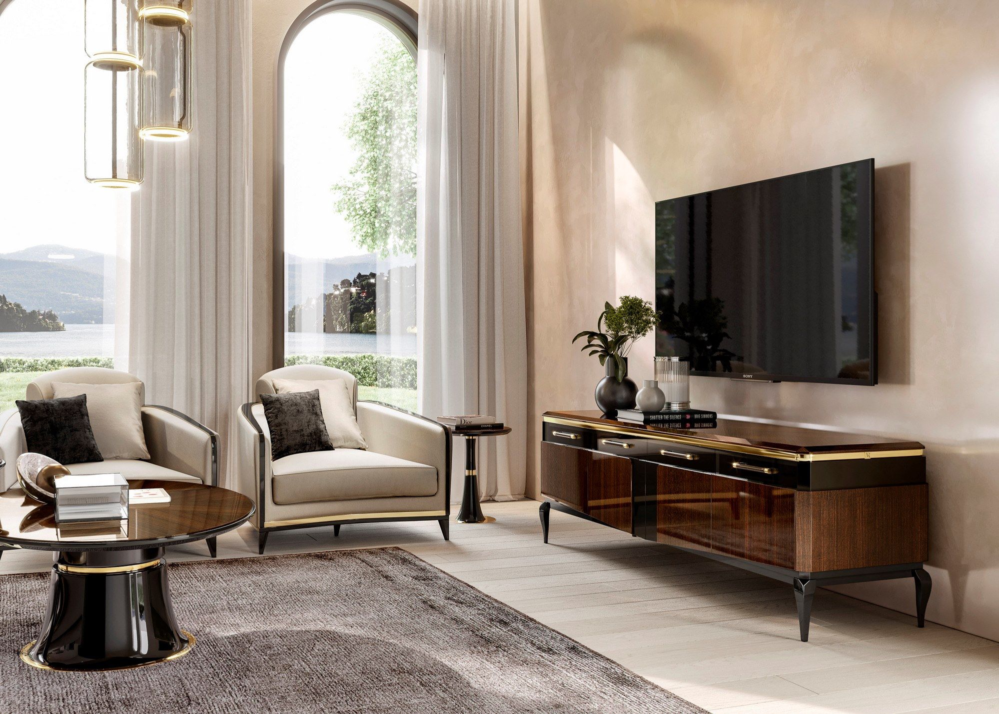 Кожаное кресло с подлокотниками A.R. Arredamenti Victor ARCH-00096035 - Вид №3