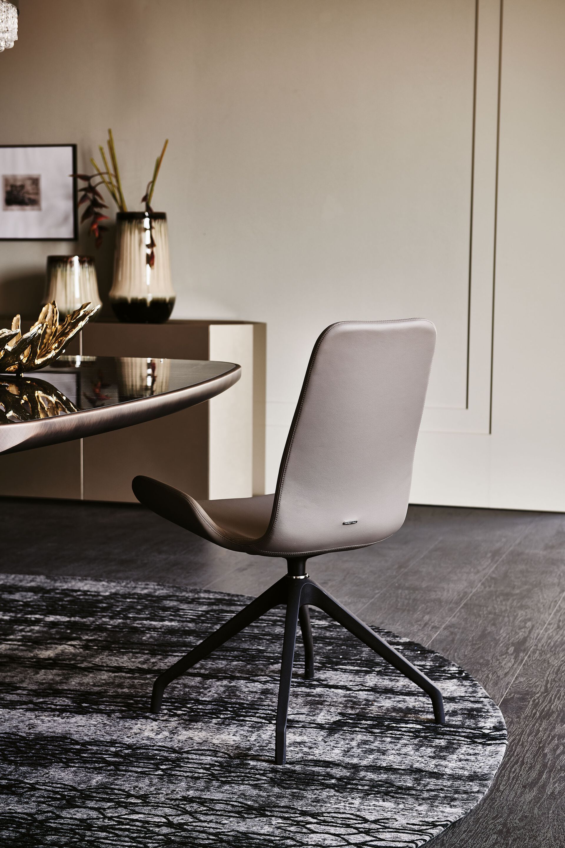 Кожаный поворотный стул Cattelan italia FLAMINGO ARCH-00131462 - Вид №5