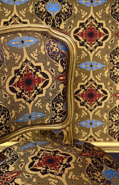 LELIEVRE Шелковая дамасская ткань в классическом стиле Patrimoine 1693 - Вид №3