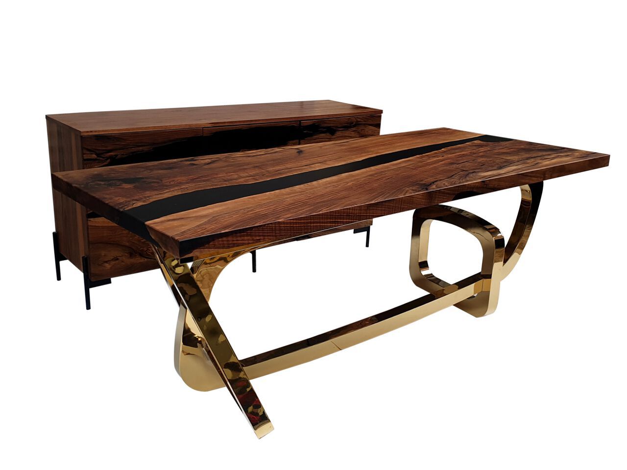 Обеденный набор из дерева и смолы Legnor LEG2408796 ARCH-00093078