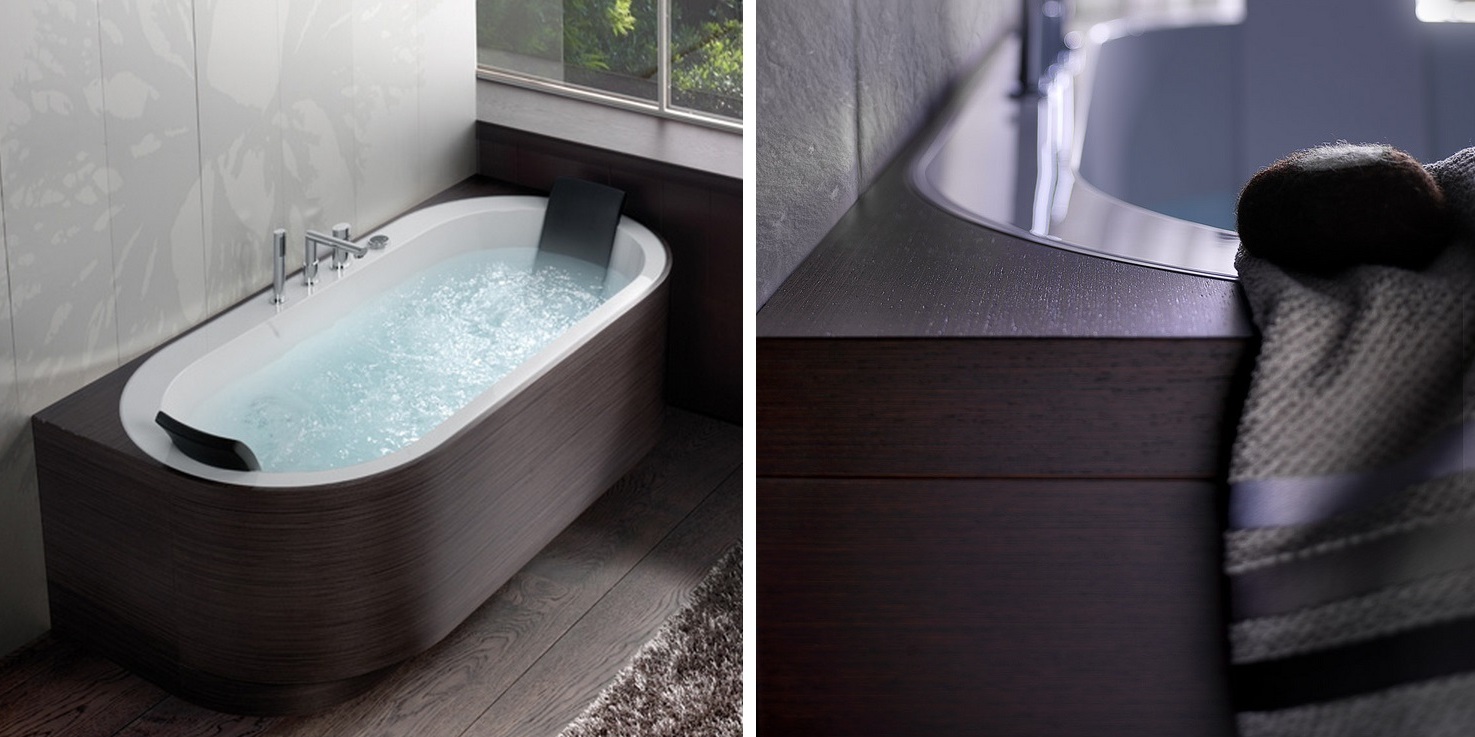 Ванна приставная Yuma Art 190 см Karolitalia BLUBLEUYUMAART190 - Вид №1