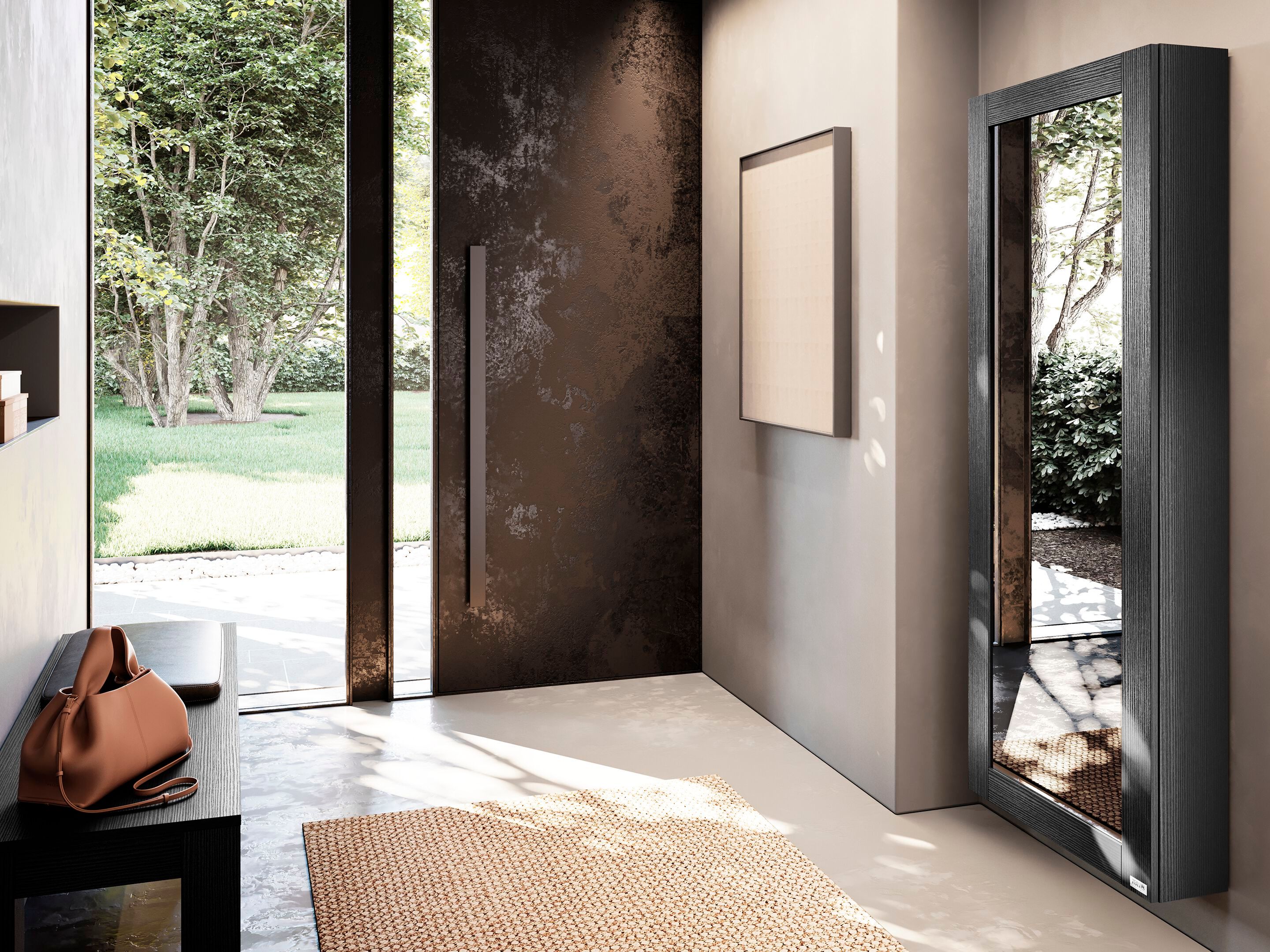 Подвесной шкаф для обуви из черного ясеня Mobili Fiver Rachele ARCH-00064321 - Вид №5