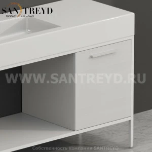 SD4548BT Тумба с открывающейся правой створкой (с 1 стеклянной полкой) Globo
