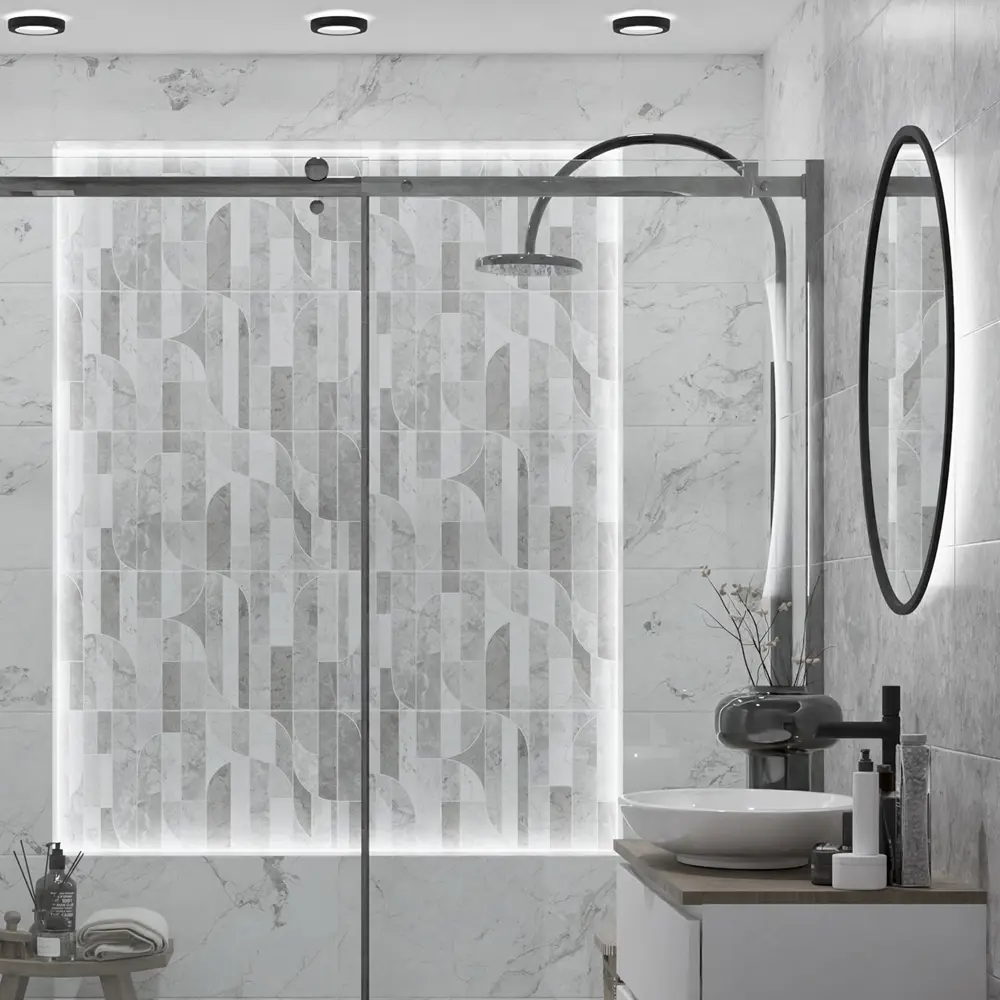 Настенная плитка Azori Misteria Geometria 31.5x63 см 1.79 м² матовая цвет серый 89453962 STLM-2157668