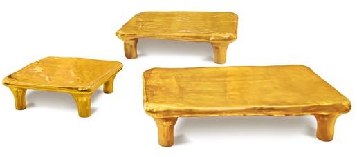 Scarlet Splendour Прямоугольный журнальный столик из латуни Fools' gold sun-id-1369535 - Вид №1