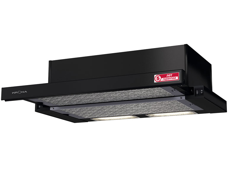 1015289 Вытяжка телескопическая KRONA KAMILLA 2M 600 черный/черный STDN-0062370 - Вид №2