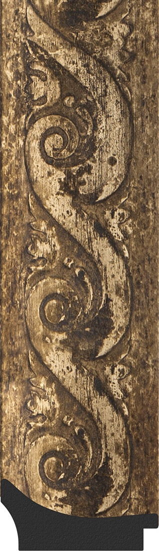 BY 4485 Зеркало с гравировкой в багетной раме - фреска 84 mm EVOFORM Exclusive-G - Вид №3