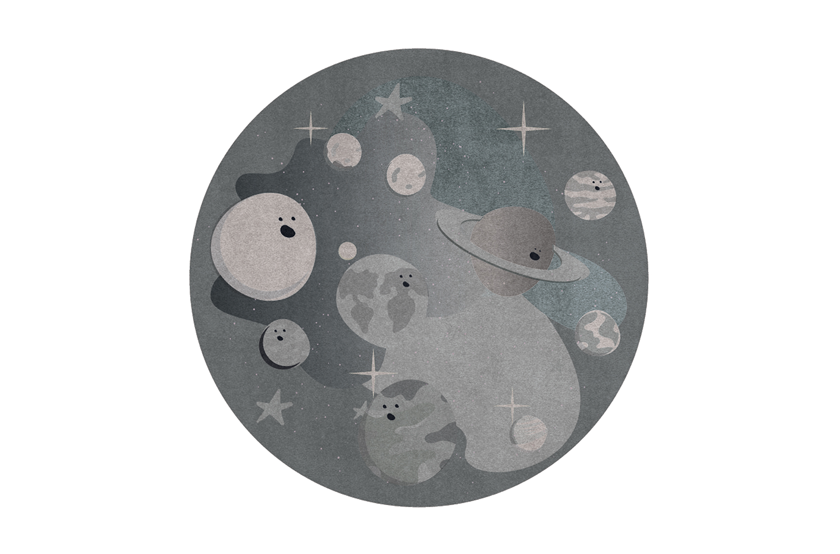 CIST679 Детские ковры Планета вечеринок Раунд Circu 