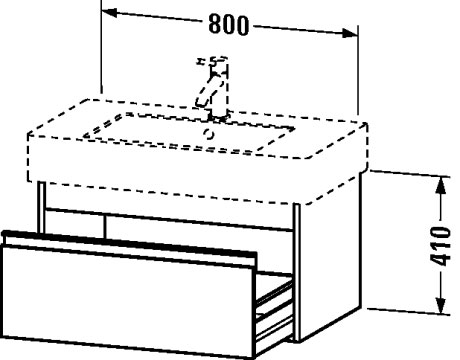 KT669003131 Ketho Тумбочка подвесная Сосна серебристая, декор Duravit - Вид №2