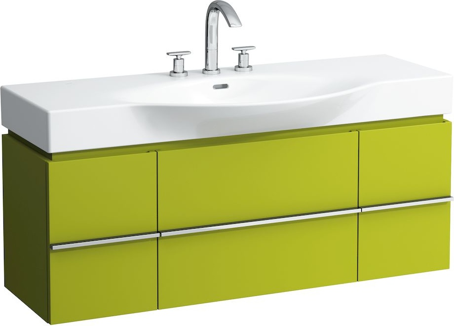 H4013020755481 Шкафчик под раковину, для раковин 811704, 812704, 2 выдвижных ящика с 2 дверцами, 2 стеклянные полки LAUFEN PRO - Вид №12