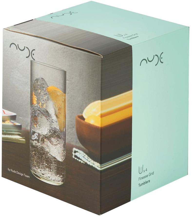 NUDE Набор из четырех хрустальных бокалов для длинных напитков Finesse grid sun-id-1451133 - Вид №2