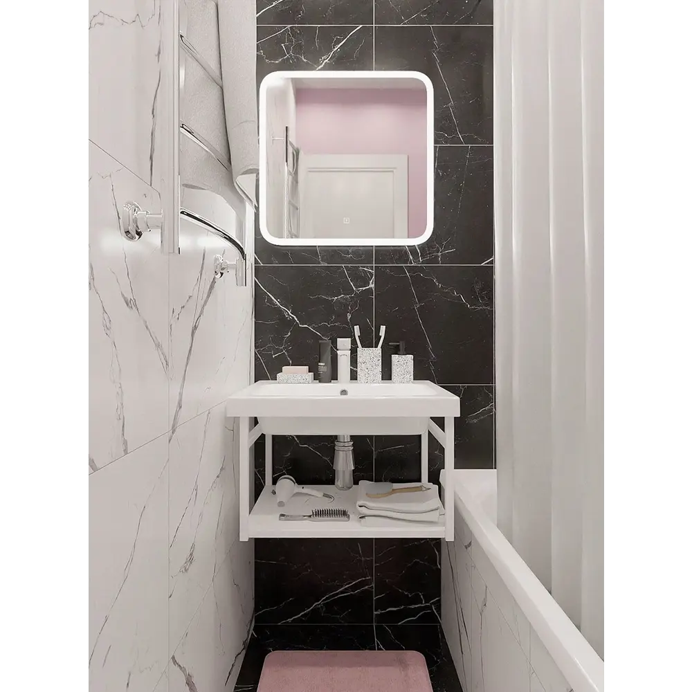 Зеркало Santreyd Light с LED-подсветкой и сенсорным управлением 60×60 см 89180045 STLM-0079571 - Вид №5