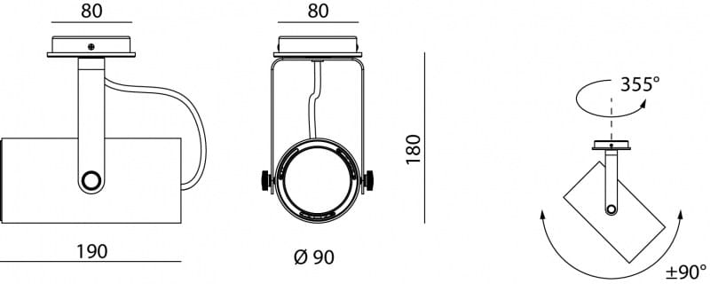 Экструдированный алюминиевый регулируемый светодиодный прожектор с диммером Lucifero's Phar ARCH-00107921 - Вид №2