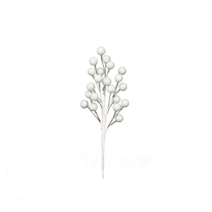84000941 Украшение ветка Маленькие ягоды белый STLM-1488549