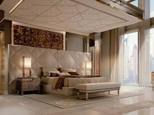 Bizzotto Двуспальная кровать с мягким изголовьем Symphony - infinity