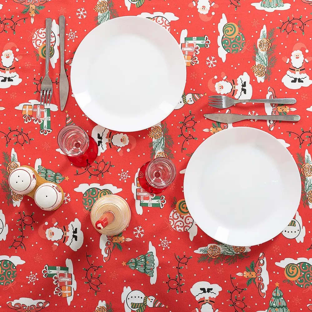 Скатерть Altali Санта прямоугольная 140x170 см цвет красный STLM-2159402 - Вид №12