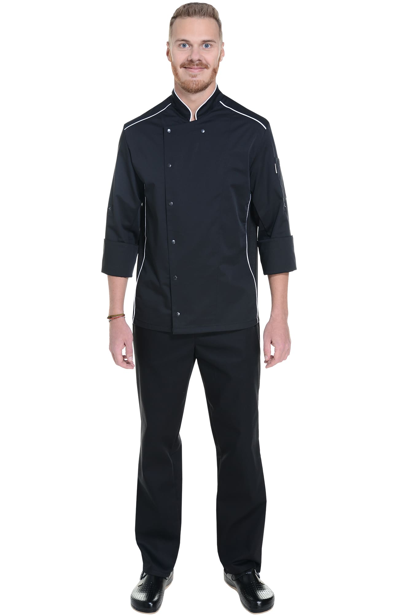 62603 Китель поварской black (черный) RICON  Повар  размер 44 (XS)  - Вид №5