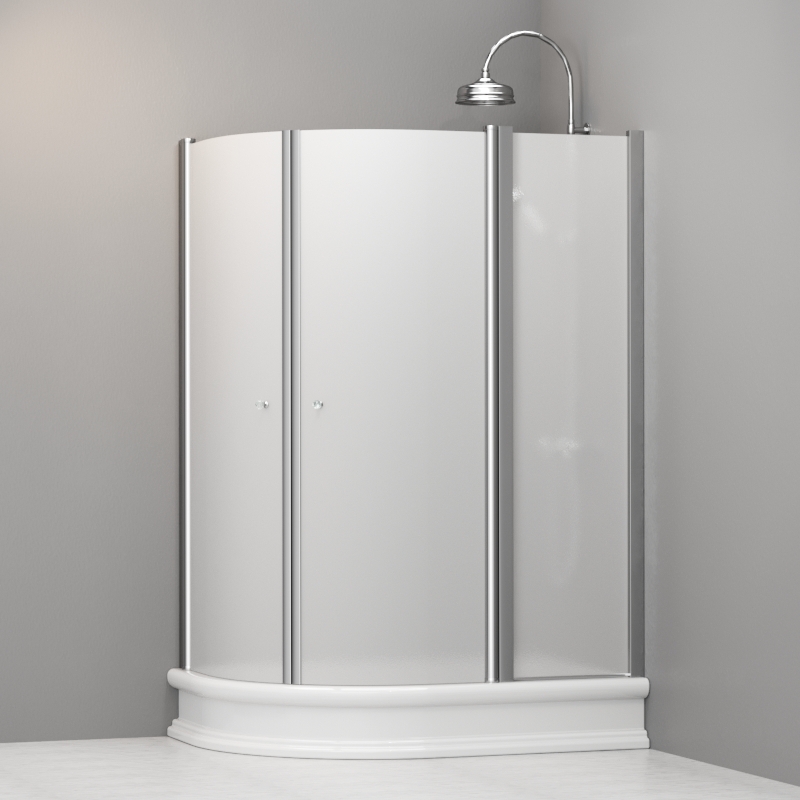 9138S0 Душевая кабина четверть круга SX для поддона 80*120 SX, цвет Хромированный Kerasan RETRO Италия 