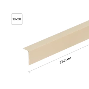 Угол арочный 10x20x2700 мм ПВХ цвет кремовый 18324281 STLM-2159917