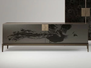 Paolo Castelli Буфет из лакированного мдф и матового стекла Peacock