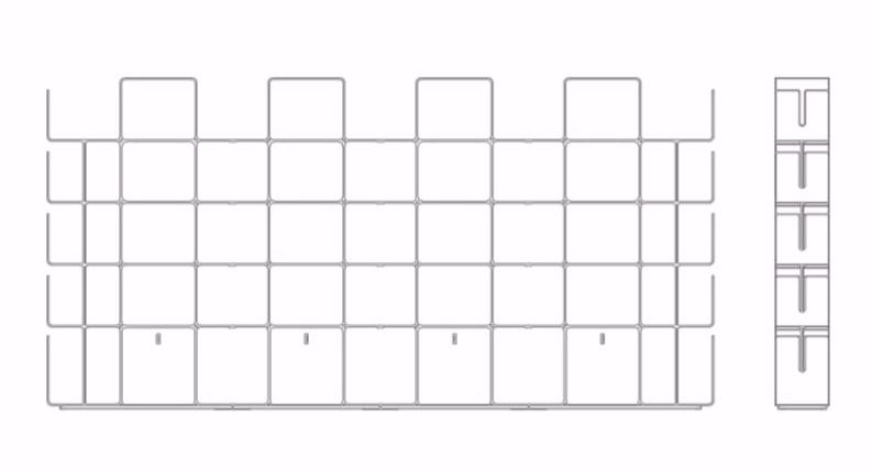 Dieffebi Модульный открытый книжный шкаф из алюминия Bookcases 7cw0-7cwan - Вид №10