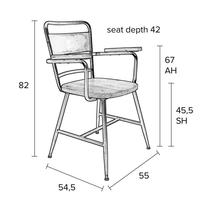 Стул Gene White Label Living 1200159 - Вид №10