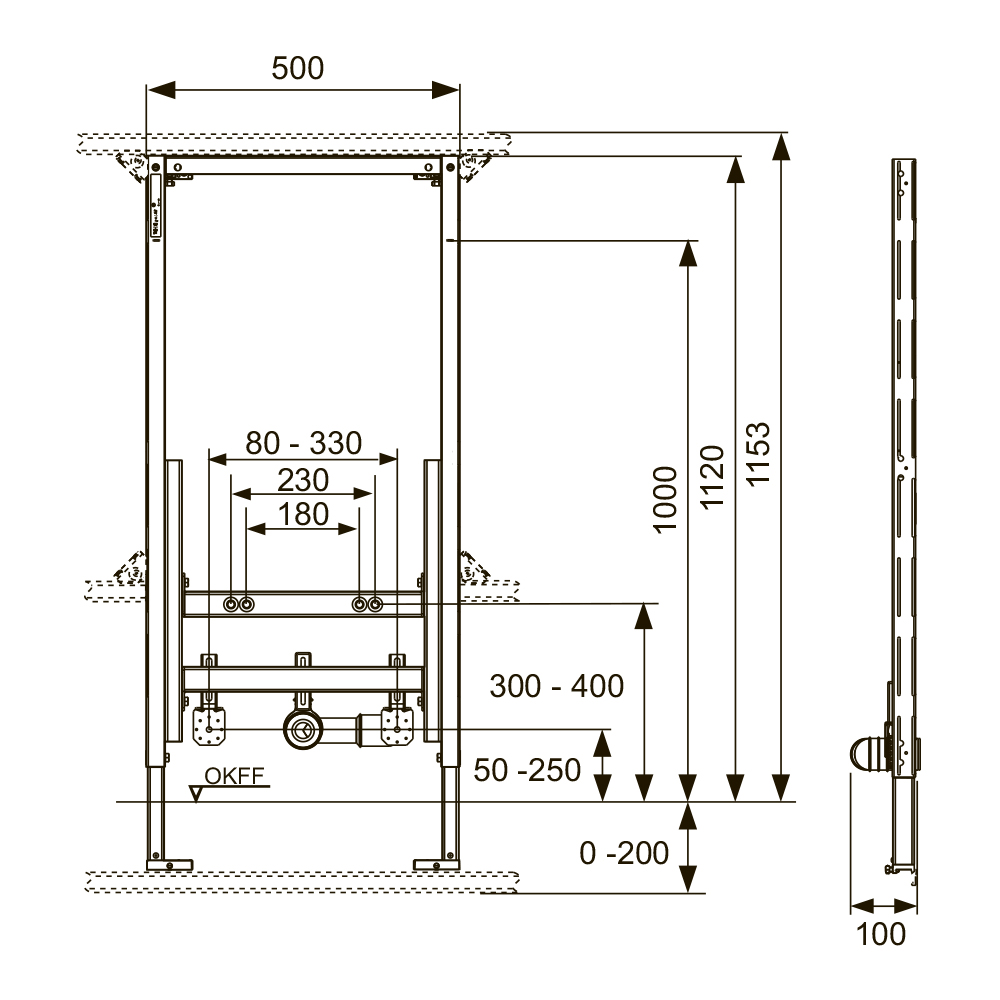 9330000 Модули для биде Tece TECEprofil - Вид №1