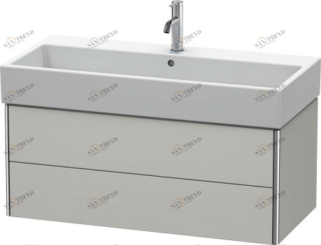 XS419600707 XSquare Тумбочка подвесная Бетонно-серый матовый декор Duravit