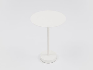 Высокий круглый журнальный столик из окрашенного металла