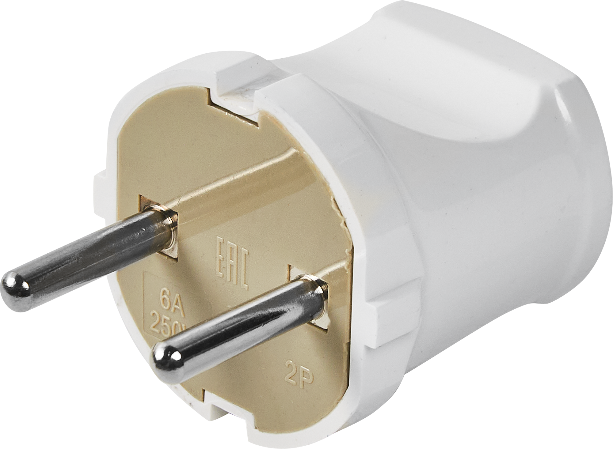 Вилка электрическая Duwi прямая 6А для бытовой техники 87658038