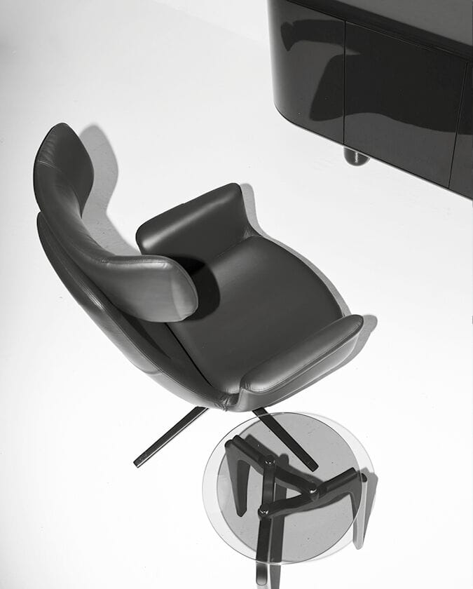 Круглый журнальный столик из дерева и стекла BD Barcelona Гаулино ARCH-00062936 - Вид №5