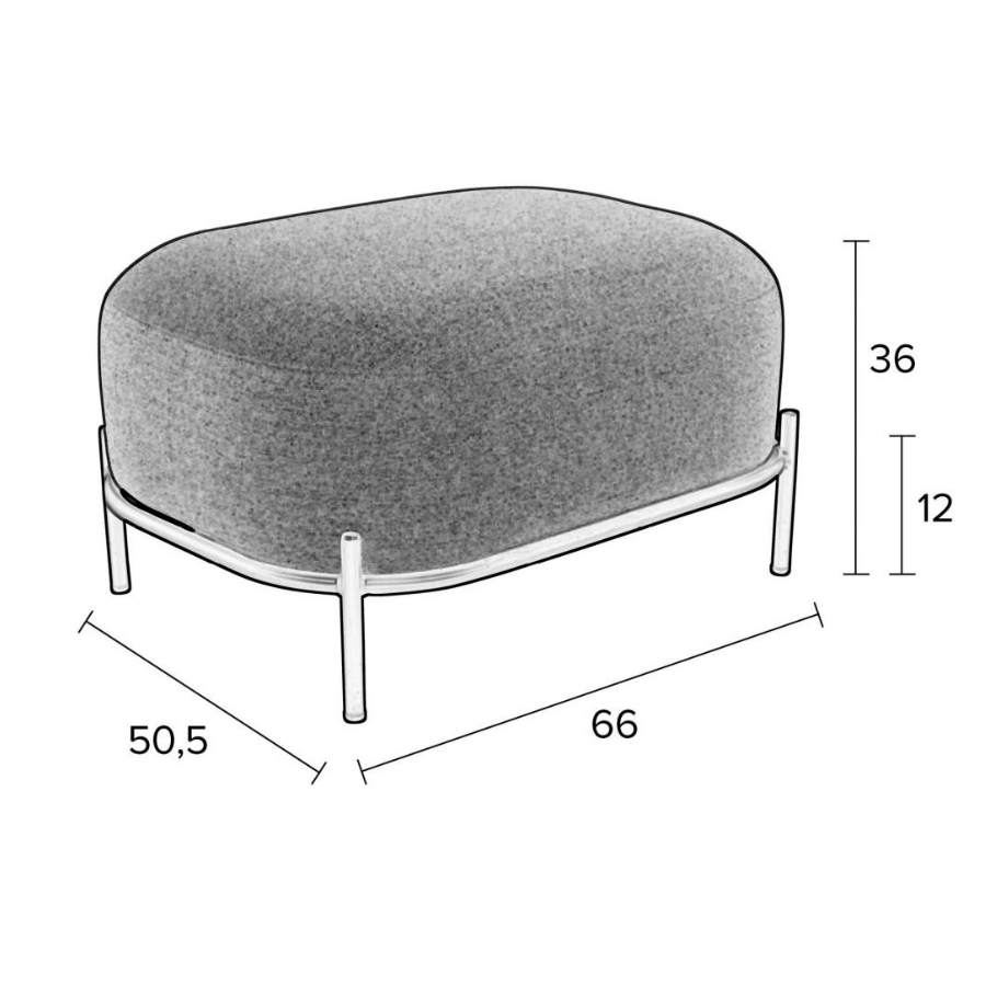 Пуф Polly, зеленый White Label Living 3300027 - Вид №7