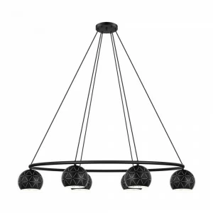 Люстра подвесная черная 6 ламп Eglo Cantallops 98456 EGLO ДИЗАЙНЕРСКИЕ, CANTALLOPS 00-3834121 Черный