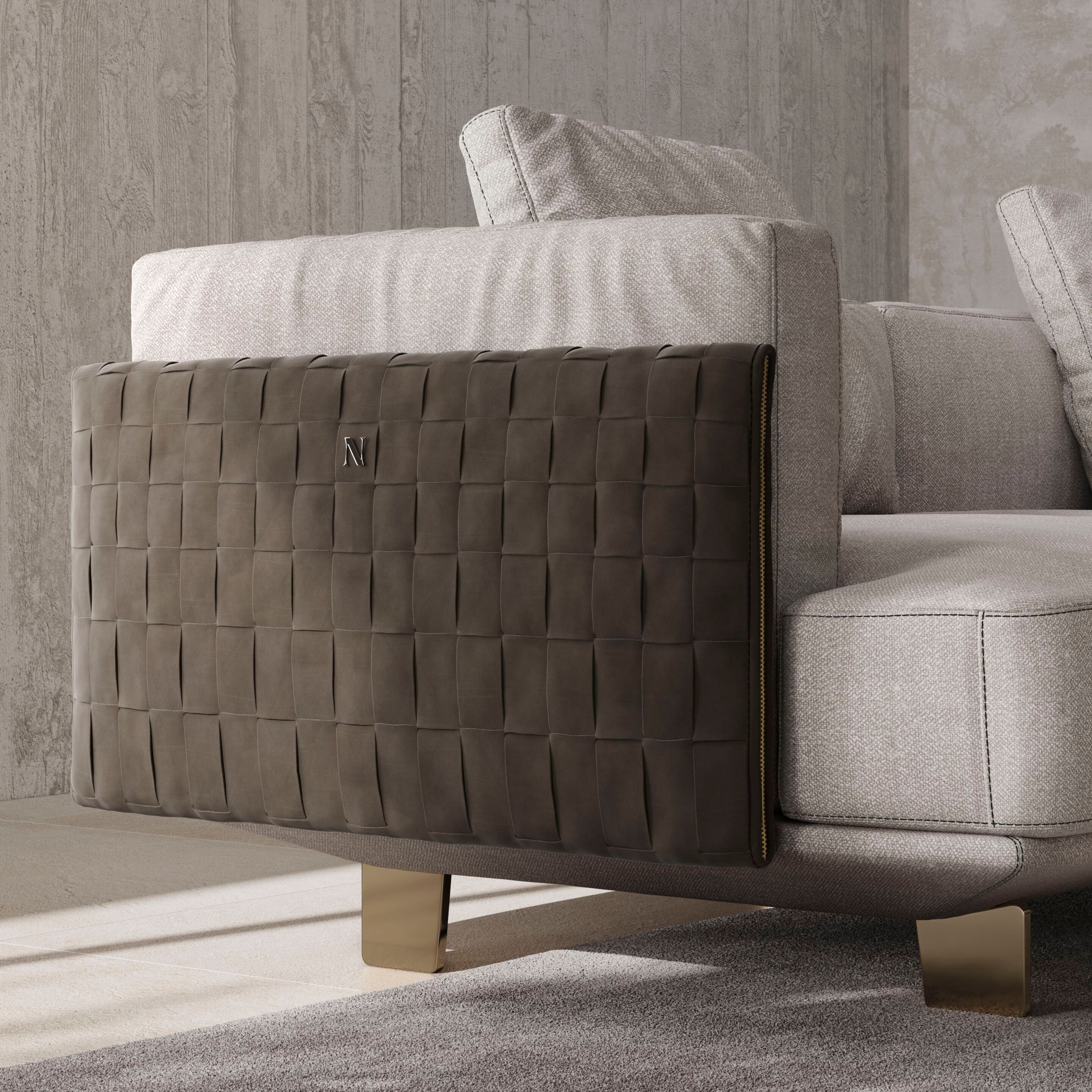 Угловой диван из ткани Natuzzi Italia кампус ARCH-00048872 - Вид №7