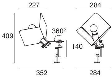 Stilnovo Настольная лампа из железа с зажимом Triedro sun-id-1458705 - Вид №1